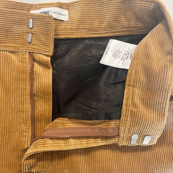 •RE/DONE• 90s Western Corduroy High Waisted Mini‎ Skirt Camel Tan Brown Size 26 - Picture 9 of 12